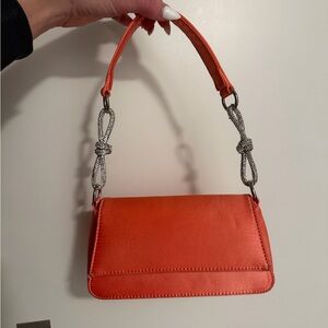 Orange Leather Handbag